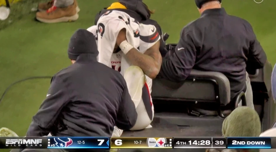 Texans Superstar WR Nico Collins Carted Off With Scary Head Injury That Left Him Struggling Badly [VIDEO]