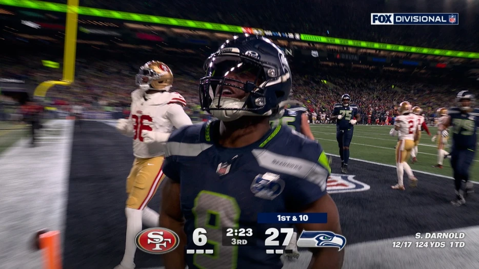 Kenneth Walker III rushes for his THIRD TD, giving Seahawks a 41-6 lead over 49ers | NFL Highlights