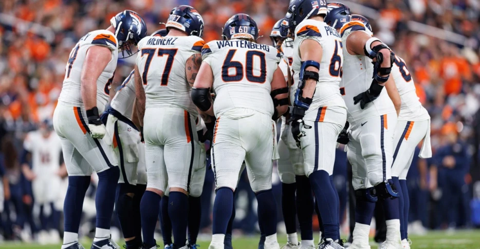 How good was the Denver Broncos offensive line in 2025?