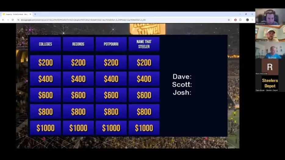 Watch: Steelers Depot Jeopardy (Season 2, Episode 1)