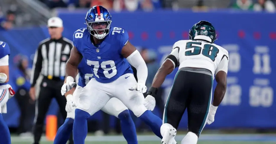 NY Giants Andrew Thomas ranked No. 8 among offensive tackles by ESPN