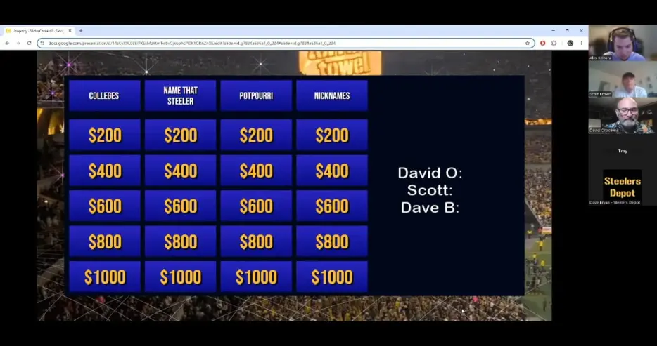 Watch: Steelers Depot Jeopardy (Season 2 Championship)