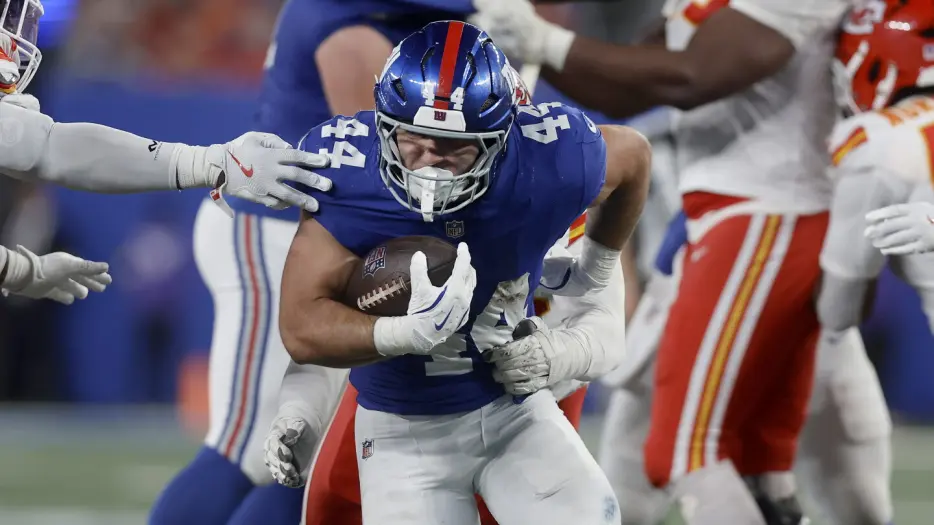 Cam Skattebo says he'll be the same player, running people over, after injury