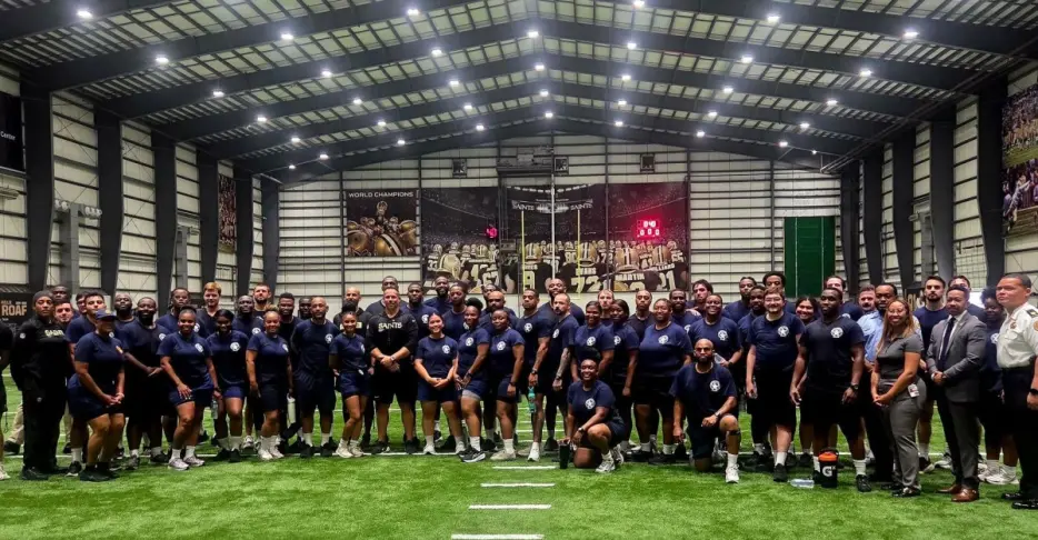 Saints host training session for NOPD recruits