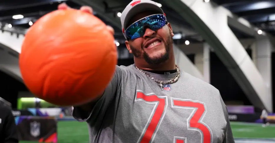 Buffalo Bills left tackle Dion Dawkins comes in at No. 57 in NFL’s Top 100 Players of 2026