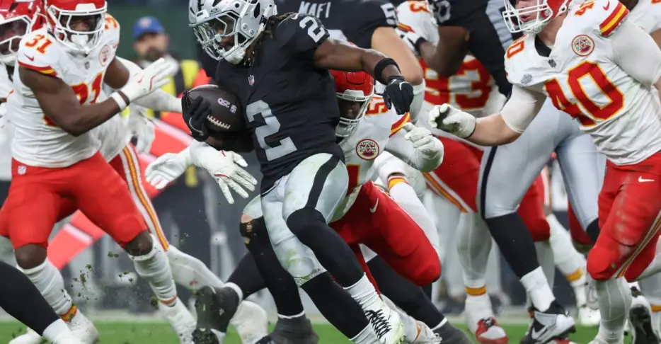 Where does Ashton Jeanty rank among AFC West running backs?