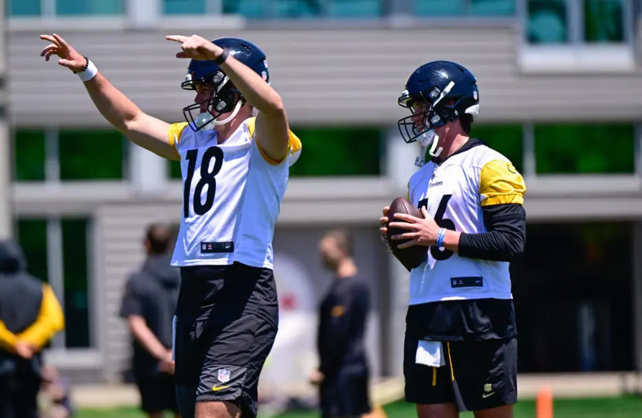 Steelers Sights &amp; Sounds: QBs Will Howard, Drew Allar Work Alongside Aaron Rodgers
