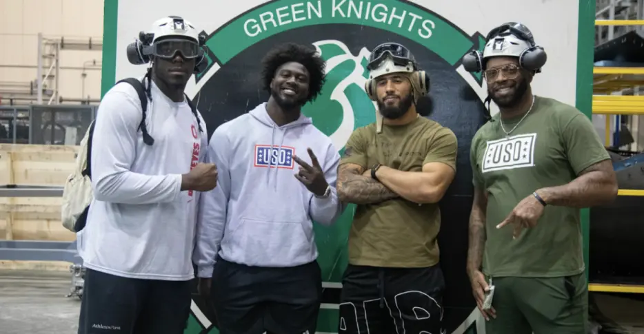 Falcons players, legend visit U.S. troops in Japan ahead of 4th of July weekend