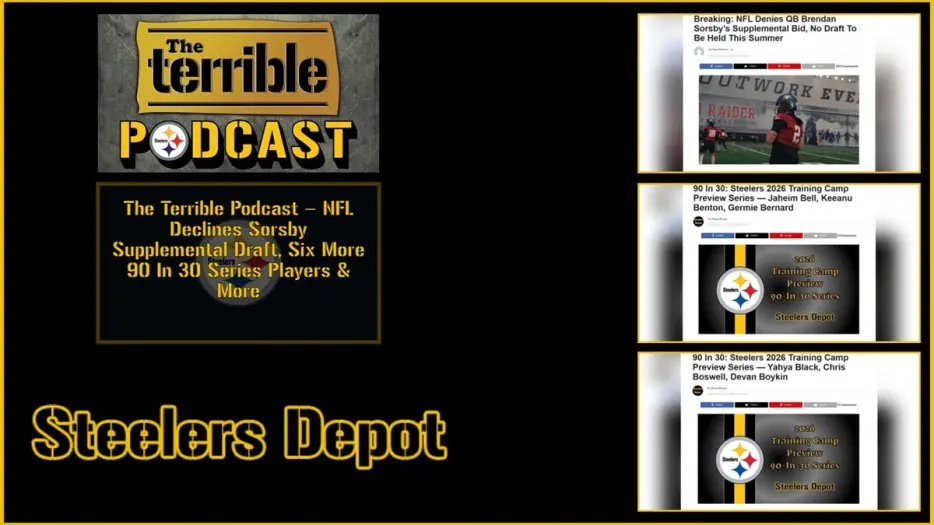 The Terrible Podcast – NFL Declines Sorsby Supplemental Draft, Six More 90-In-30 Series Players &amp; More