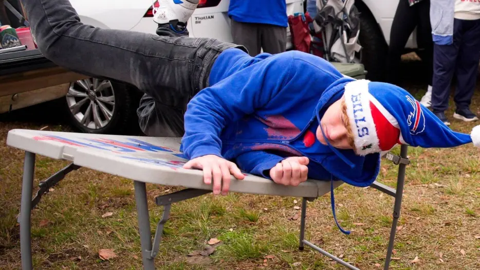Did The Bills Install A Giant Broken Folding Table Inside Their New Stadium? A Viral Video Has Fans Fired Up