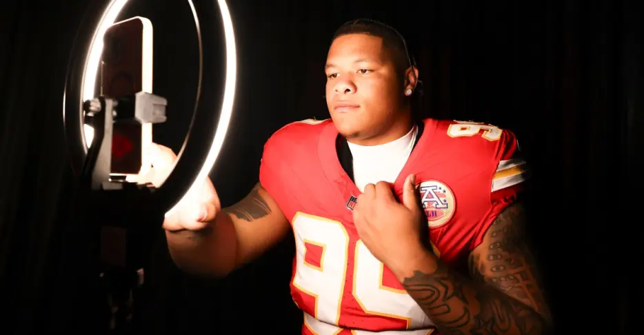 Chiefs rookie Peter Woods is comfortable at 308 – 313 pounds in camp