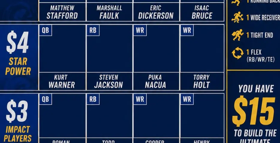 Build a Rams offense on a $15 budget