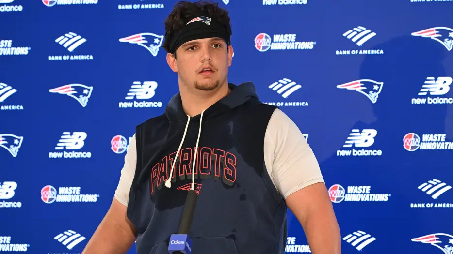 Patriots OT Will Campbell’s defiant message to haters after playoff debacle