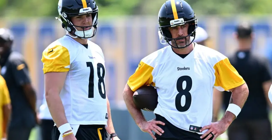 Aaron Rodgers embracing mentorship role with Drew Allar, Will Howard